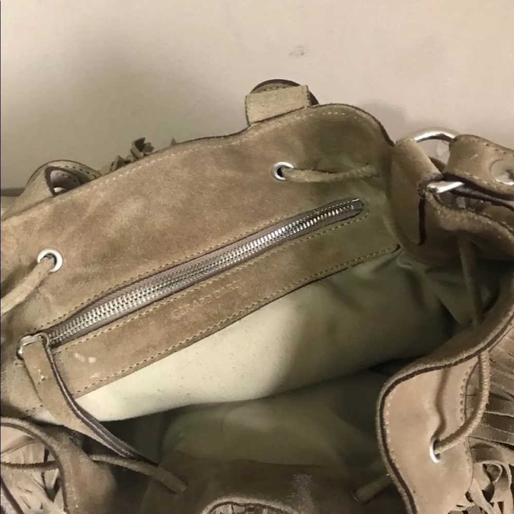 SOLD Gerard Darel indie fringed suede bucket bag - Picture 3 of 5